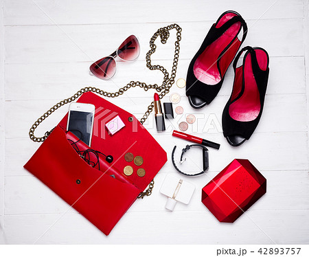 fashion Design Woman Accessories Set on white 42893757