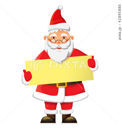 Santa Claus holding poster 42895880