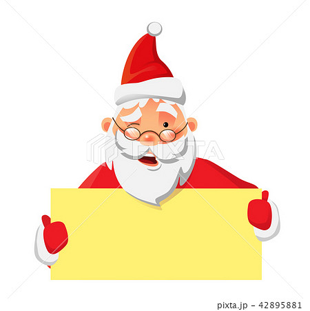 Santa Claus holding poster 42895881