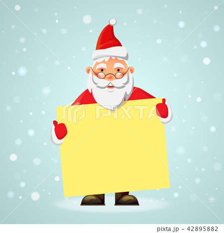 Santa Claus holding poster Santa Claus holding poster 42895882