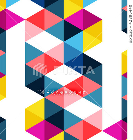 Multicolored triangles abstract background, mosaic tiles concept 42896440