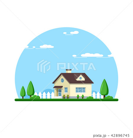 Family house landscape Family house landscape 42896745