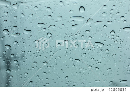 water drop on Car Glass water drop on Car Glass 42896855