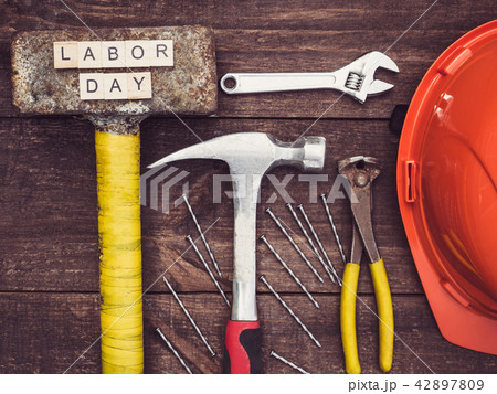 Old tools and wooden letters Old tools and wooden letters 42897809