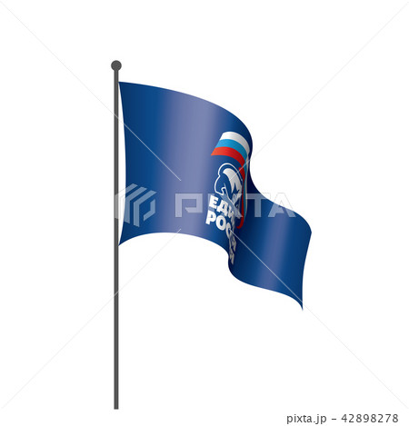 Flag with the inscription United Russia. Vector illustration on white background Flag with the inscription United Russia. Vector illustration on white background 42898278