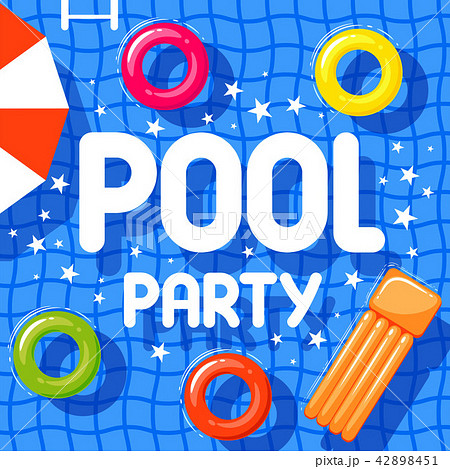 announcement of a beach partyのイラスト素材 42898451 pixta
