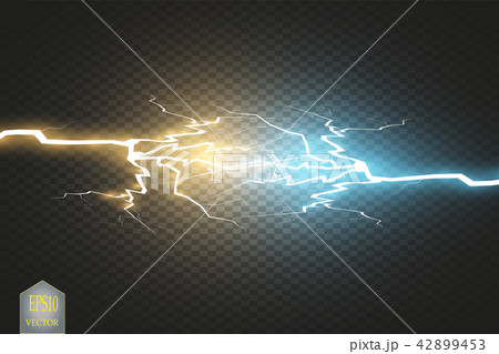 Collision of two forces with gold and blue light. Collision of two forces with gold and blue light. 42899453