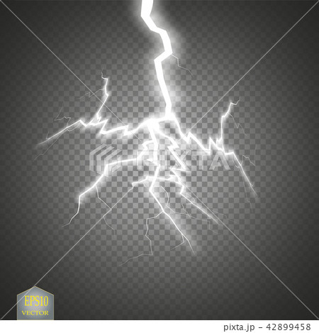 Set of lightnings. Thunder-storm and lightnings. Set of lightnings. Thunder-storm and lightnings. 42899458