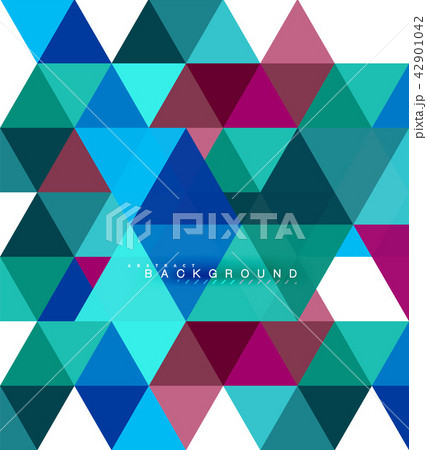 Multicolored triangles abstract background, mosaic tiles concept 42901042
