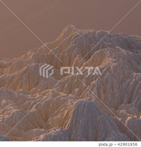 3D Illustration sandy Mountain Landscape. Mountainous Terrain. Abstract Background shot from top 3D Illustration sandy Mountain Landscape. Mountainous Terrain. Abstract Background shot from top 42901956