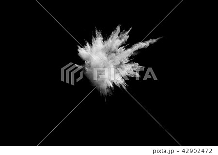 white powder explosion cloud on black background. 42902472