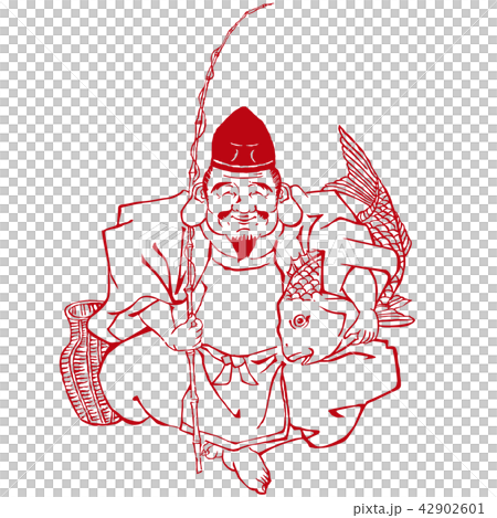 恵比寿　恵比寿様　えびす　イラスト 42902601