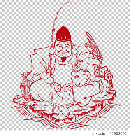 恵比寿　恵比寿様　えびす　イラスト 42902602