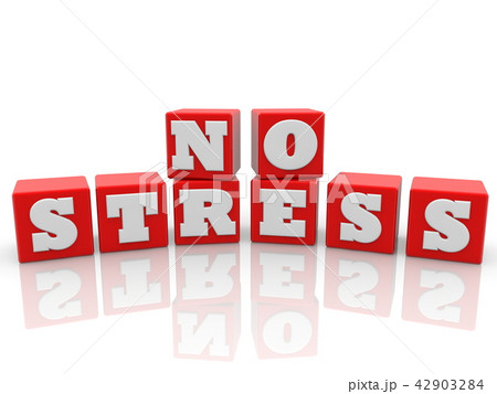 No stress concept on red cubes 42903284