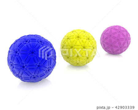 Three abstract balls on white 42903339