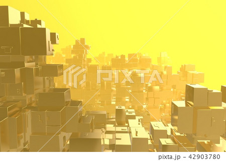 Wealth rich concept idea Golden city at sunset rays Abstract space background.3D illustration Wealth rich concept idea Golden city at sunset rays Abstract space background.3D illustration 42903780