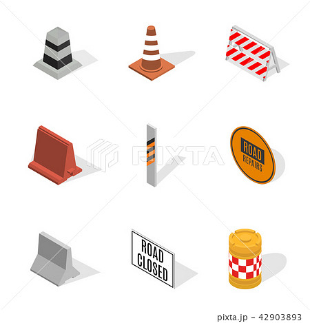 Under construction design elements in 3D Under construction design elements in 3D 42903893