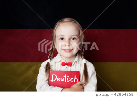 Learning german language concept with happy child 42904259