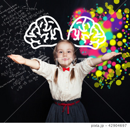Child development concept. Happy little girl 42904697