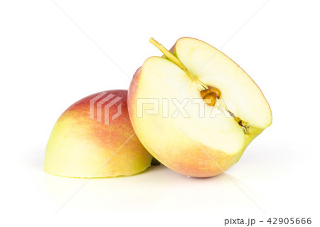 Fresh red apple james grieve isolated on white Fresh red apple james grieve isolated on white 42905666