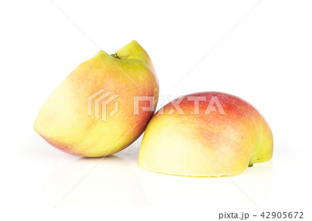 Fresh red apple james grieve isolated on white 42905672