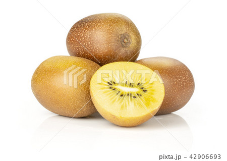 golden brown kiwi fruit sungold isolated on white 42906693