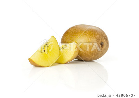 golden brown kiwi fruit sungold isolated on white 42906707