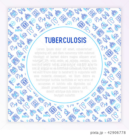 Tuberculosis concept with thin line icons Tuberculosis concept with thin line icons 42906778
