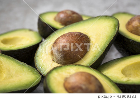 Stock Photo - fresh, ripe avocado, the healthiest fruits. making salad, smoothie, oil by avocado. Perfect food for the diet. 127 42909333