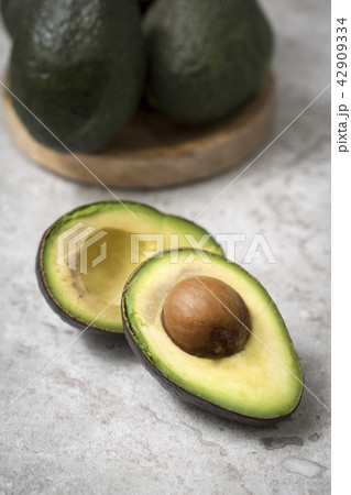 Stock Photo - fresh, ripe avocado, the healthiest fruits. making salad, smoothie, oil by avocado. Perfect food for the diet. 125 42909334