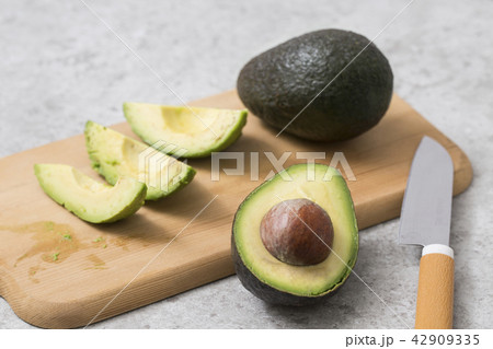 Stock Photo - fresh, ripe avocado, the healthiest fruits. making salad, smoothie, oil by avocado. Perfect food for the diet. 104 42909335