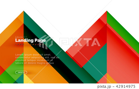 Square shape geometric abstract background, landing page web design template 42914975