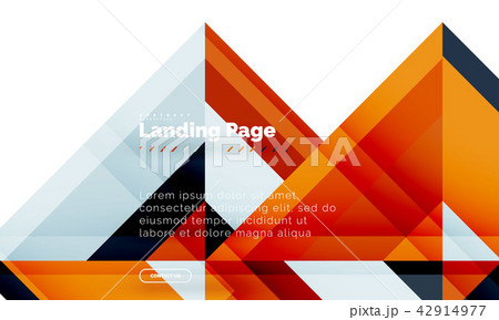 Square shape geometric abstract background, landing page web design template 42914977