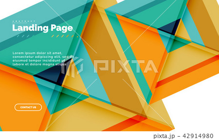 Square shape geometric abstract background, landing page web design template Square shape geometric abstract background, landing page web design template 42914980