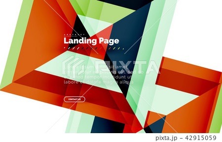 Square shape geometric abstract background, landing page web design template 42915059