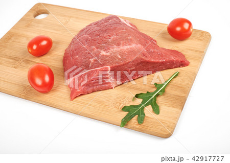 Shredded Raw Beef Cutting Board Knife Stock Photo by ©sosconcan 203799538