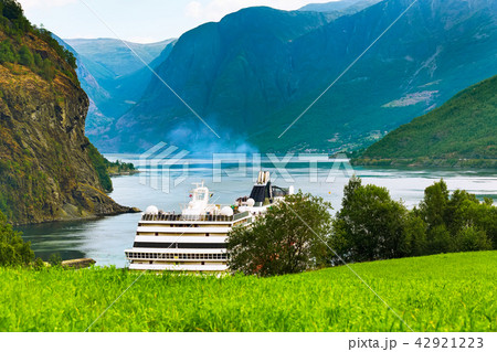 Norway fjord and cruise ship 42921223