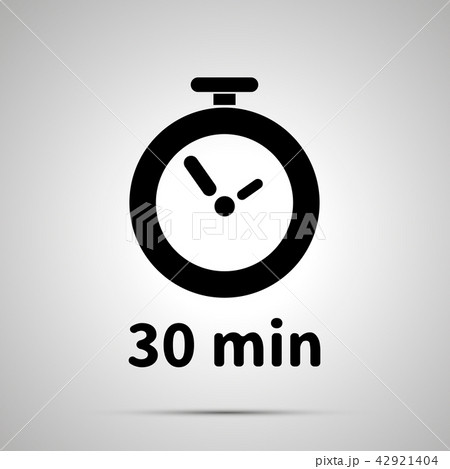 Thirty minutes timer simple black icon 42921404