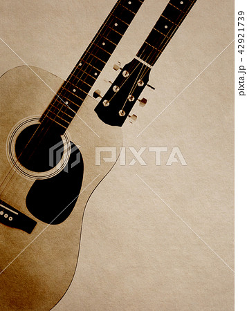 背景 紙 アコースティックギターのイラスト素材