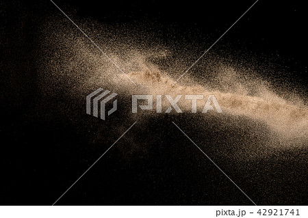 Dry river sand with stone explosion. 42921741