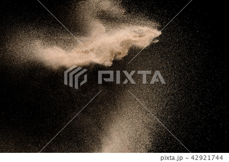 Dry river sand with stone explosion. Dry river sand with stone explosion. 42921744