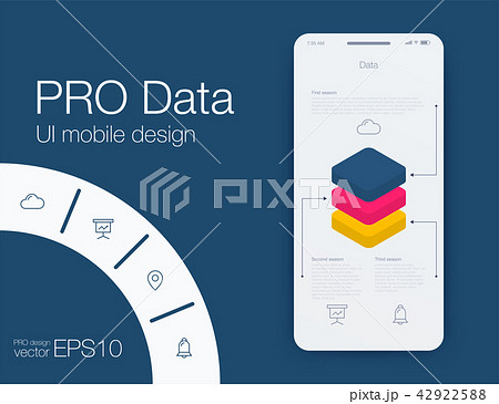 Date application UI design concept stock vector Date application UI design concept stock vector 42922588