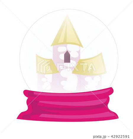 Castle inside the crystal ball isolated on white Castle inside the crystal ball isolated on white 42922591