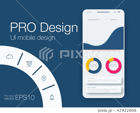 Date application UI design concept stock vector 42922606