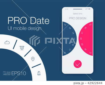 Date application UI design concept stock vector 42922644