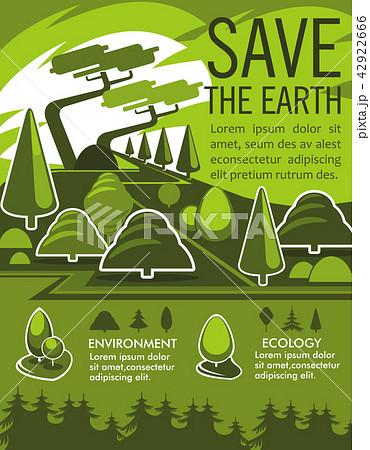Save the Earth and natural resources eco poster Save the Earth and natural resources eco poster 42922666