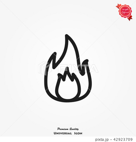 Fire icon isolated on background, burn concept logo for web mobile app design 42923709