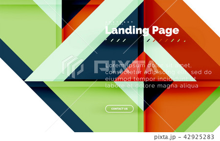 Square shape geometric abstract background, landing page web design template Square shape geometric abstract background, landing page web design template 42925283