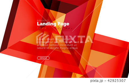 Square shape geometric abstract background, landing page web design template 42925307