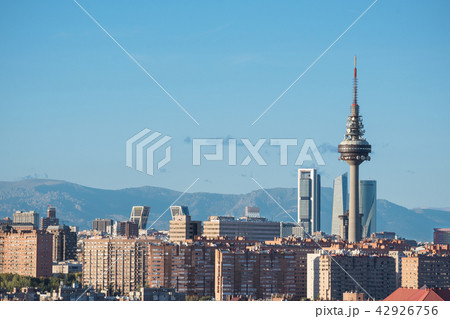 Madrid cityscape with some emblematic buildings Madrid cityscape with some emblematic buildings 42926756